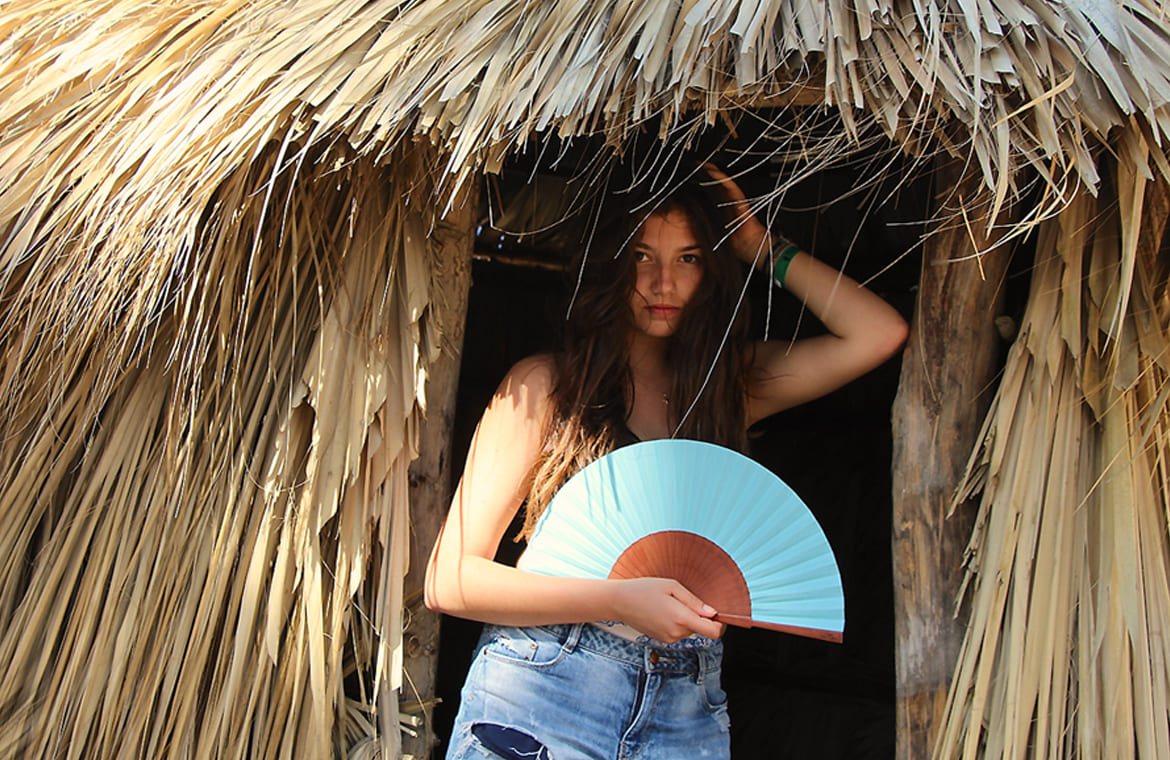 Ventaglio Ecololo Blu Pastello