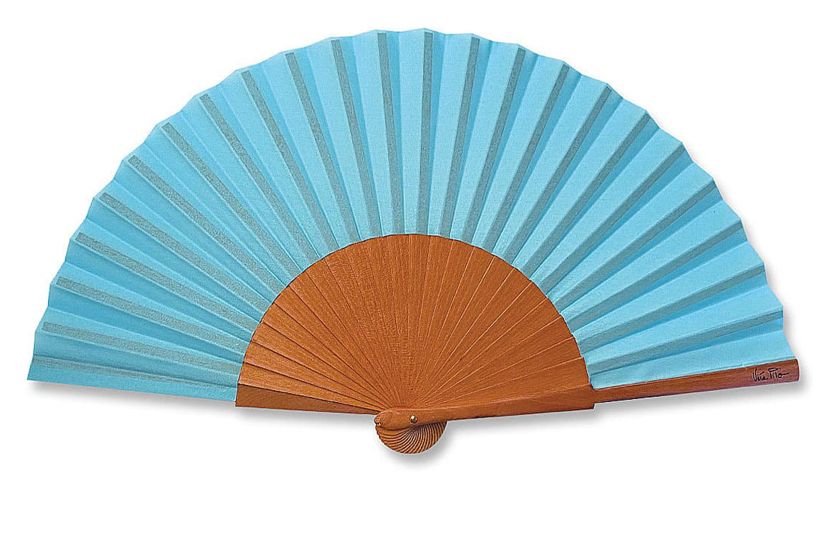 Éventail Ecololo Bleu Pastel