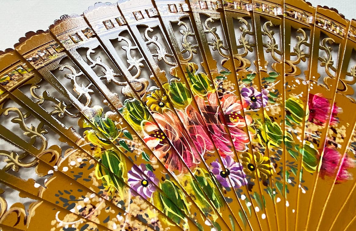 Éventail Florès Caramel