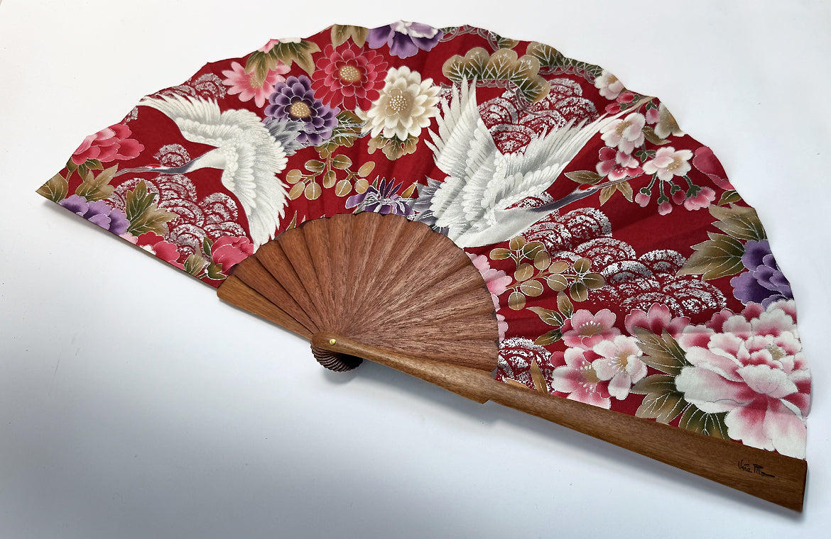 Eventail Kimono Carmin