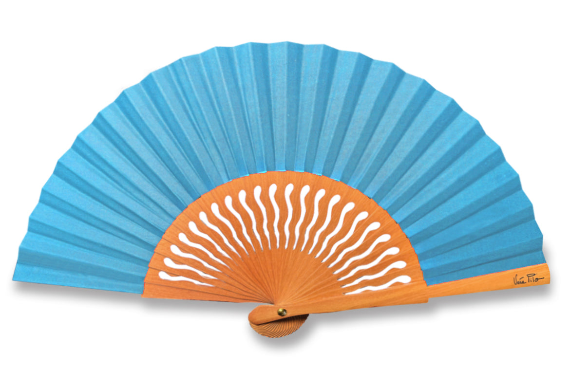 Éventail Mini Soleio Bleu Turquoise