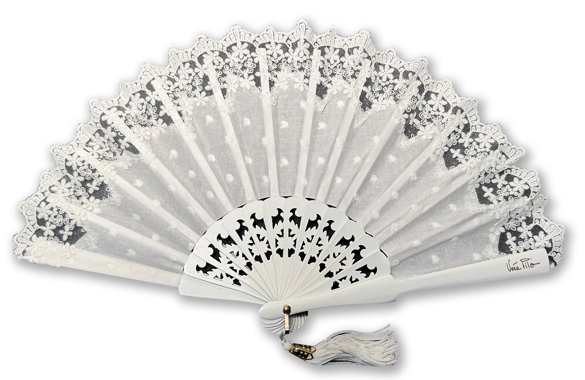 Éventail Louisa Ivoire