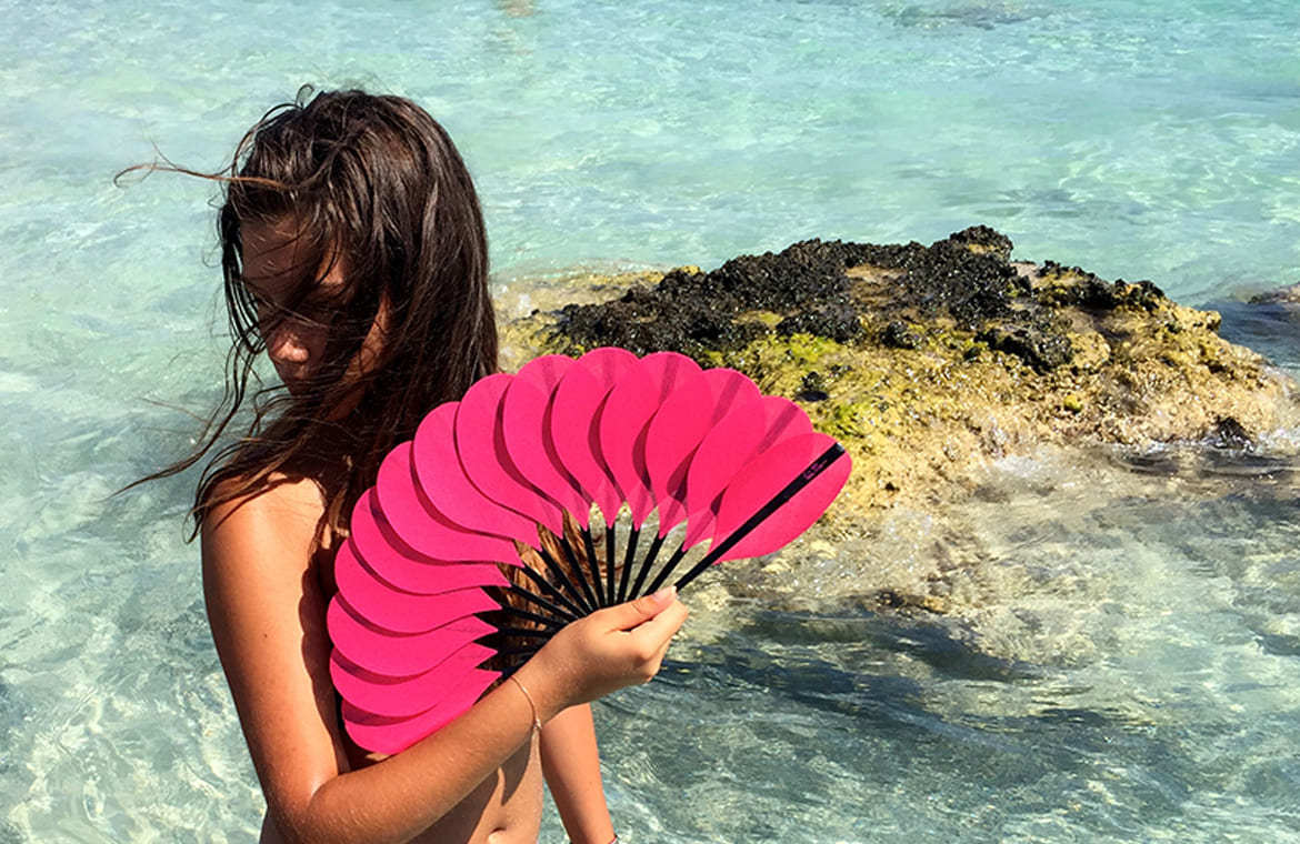 Ventaglio Palmito Fucsia