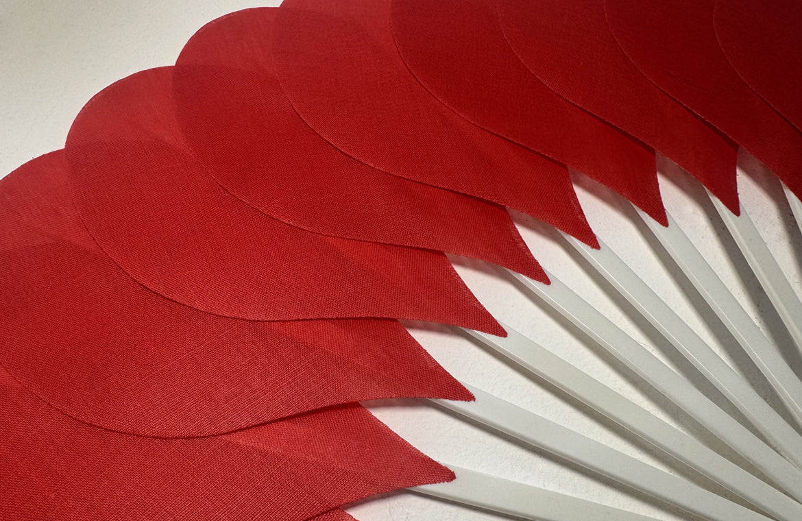 Ventaglio Palmito Rosso