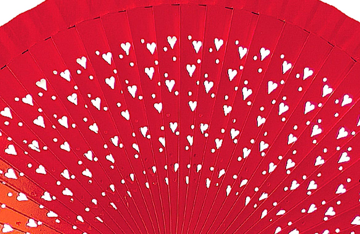 Ventaglio Unicolo Rosso
