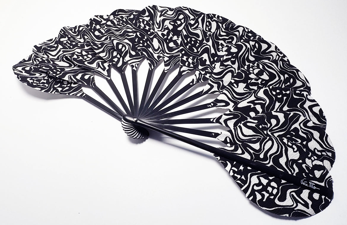 Ventaglio Palmito Vibrato Nero