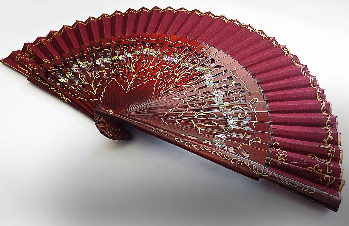 Eventail-Aragona-Carmin