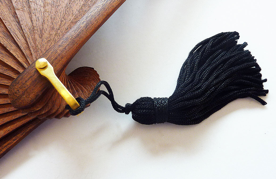 Eventail-Havanana-Noir-Pompon