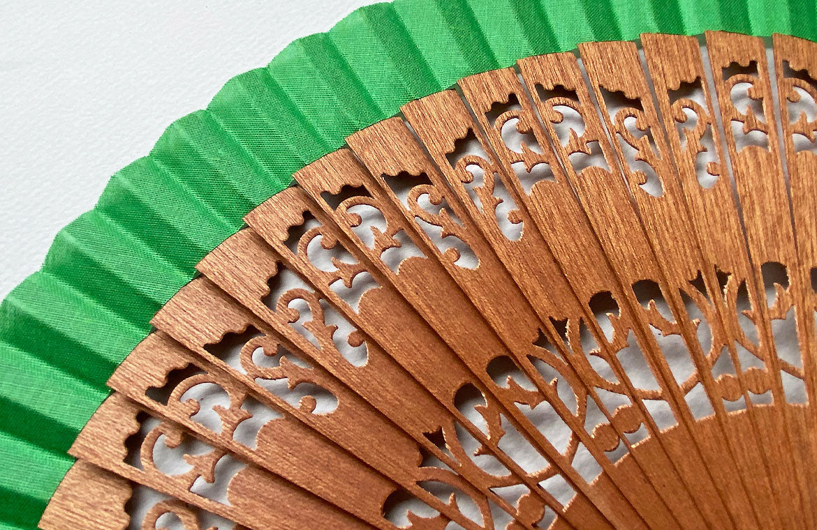 Eventail-Mini-Andalousia-Vert-Zoom