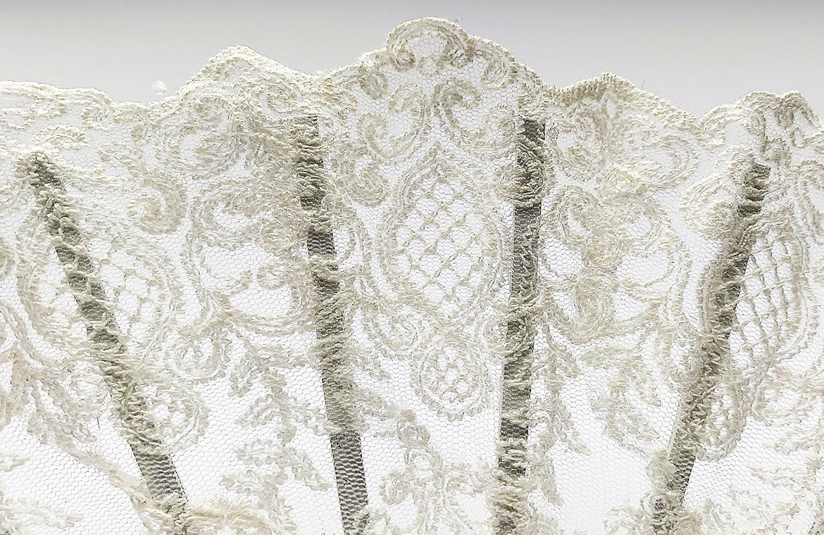 Eventail-Mini-Tosca-Ivoire-Zoom-Dentelle