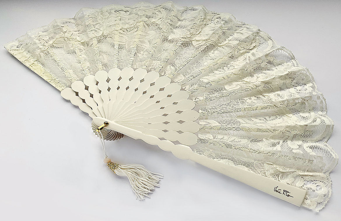 Eventail-Romantica-Ivoire