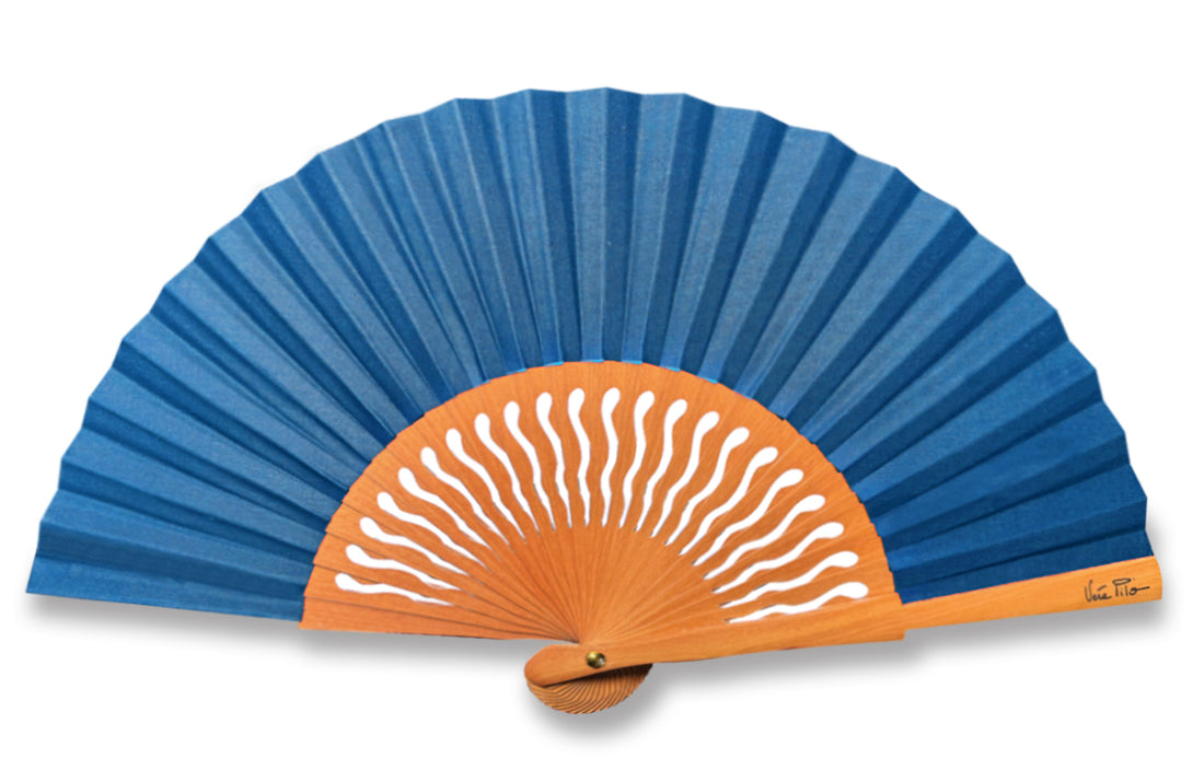 Éventail Mini Soleio Bleu Roi