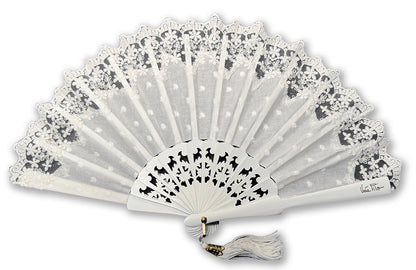 Éventail Louisa Ivoire