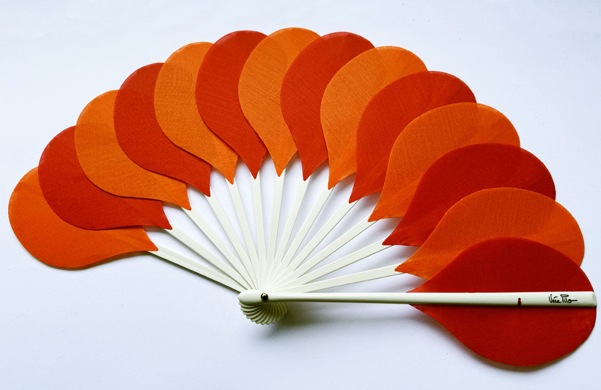 Orange &amp; Red Palmito fan