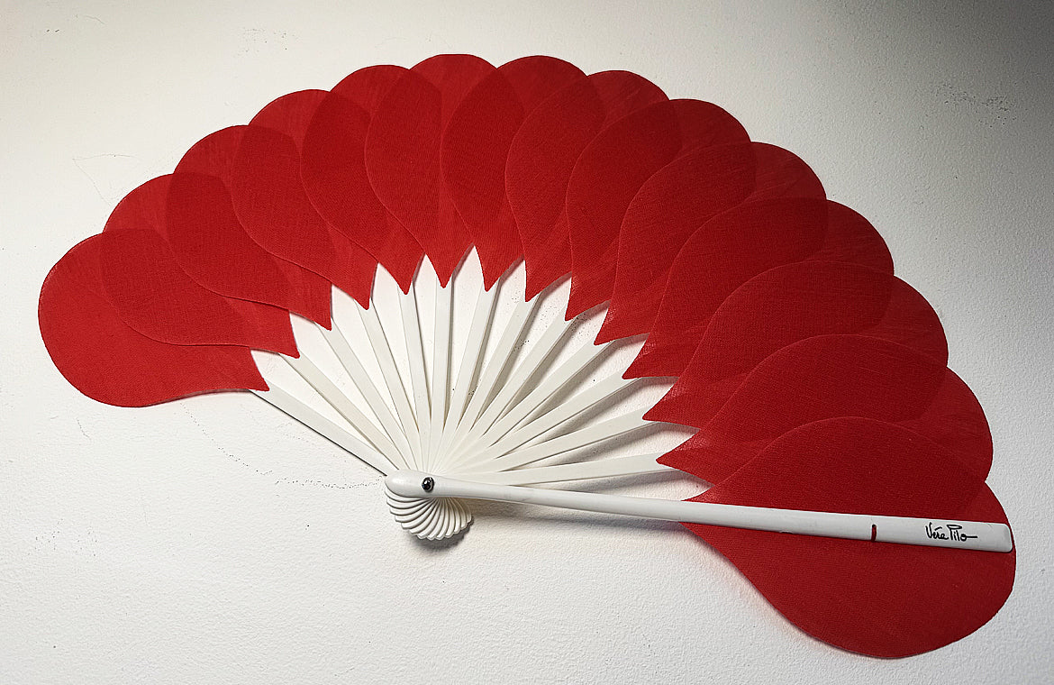 Éventail Palmito Rouge