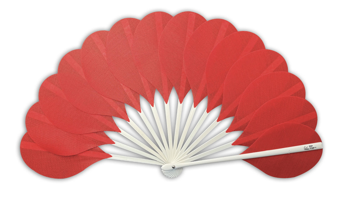 Éventail Palmito Rouge