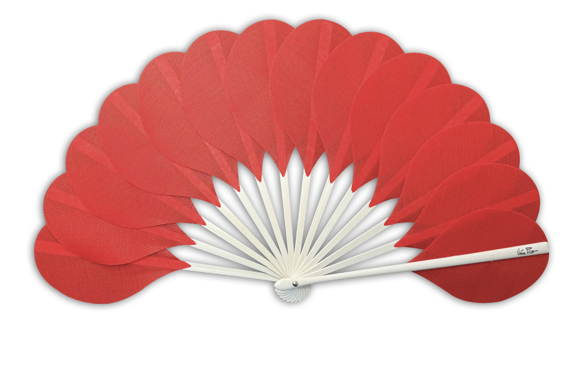 Éventail Palmito Rouge