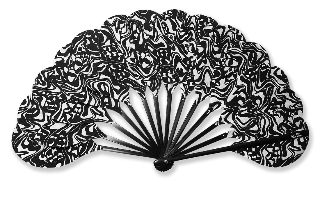 Ventaglio Palmito Vibrato Nero