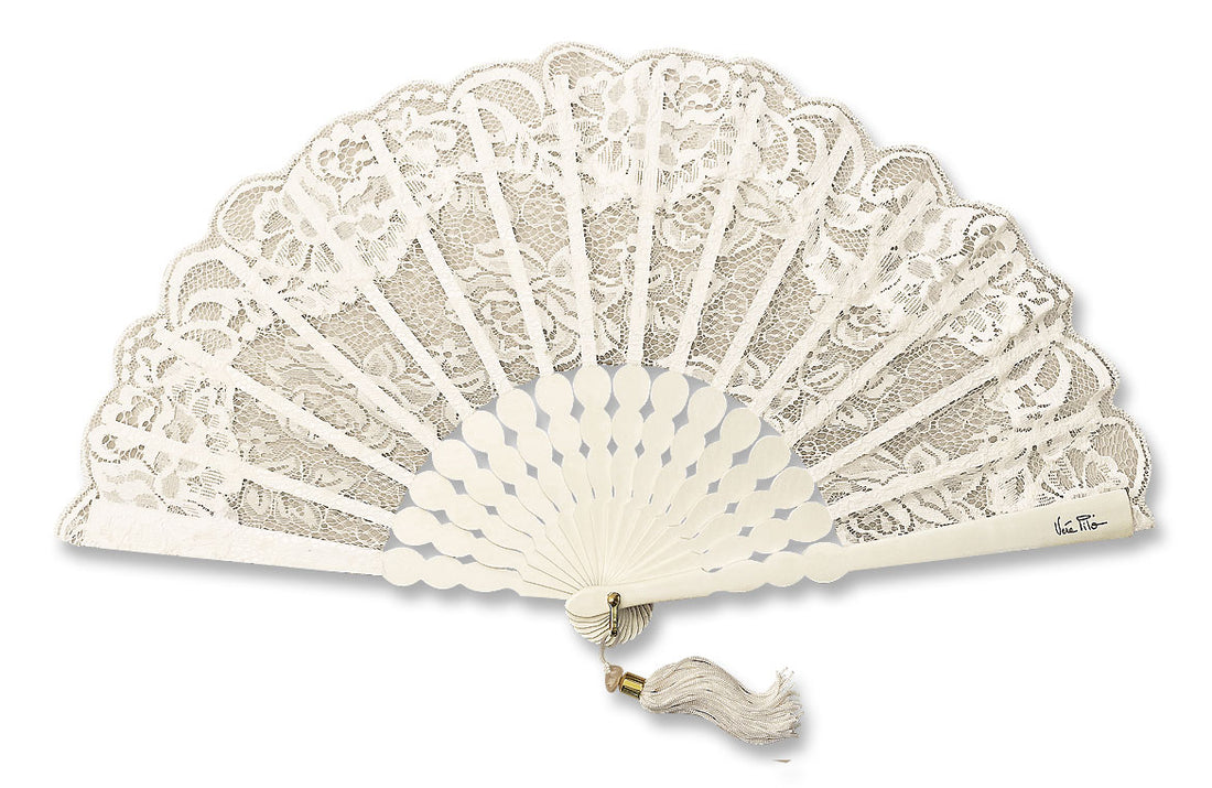 Eventail-Romantica-Ivoire